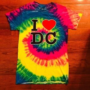 I ❤️ DC TIE DYE SHIRT SMALL